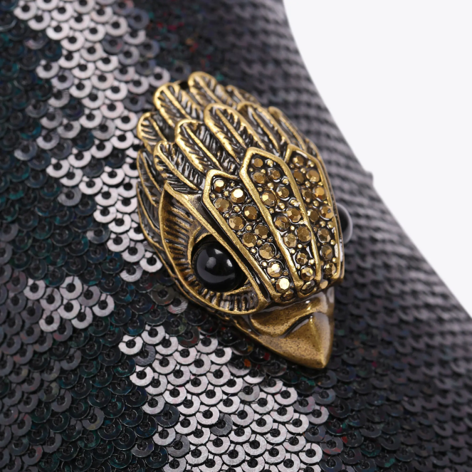 Kurt Geiger hombres lentejuelas hugh eagle de londres 2LPR633 | calzados verde negro